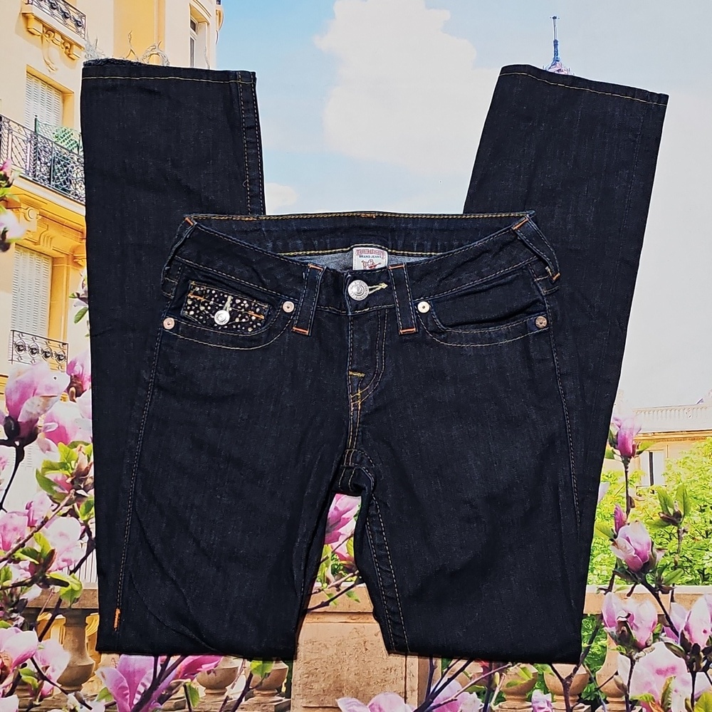 True Religion Embezzeled Straight Jeans Size 26 - Picture 2 of 9